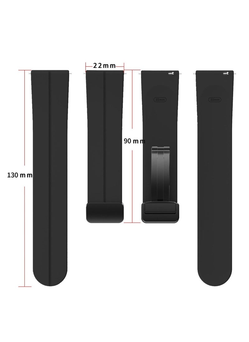 Huawei Watch 4 Replacement Band 22mm Replacement Wrist Watch Strap Band Compatible With Huawei Watch 4/Watch GT3 46mm/GT4 46mm/Soft Silicone Watch Band With Magnetic Buckle Sport Watch Strap - Image 5